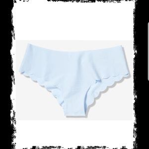 Pink by VS Scallop No Show Cheekster Panties